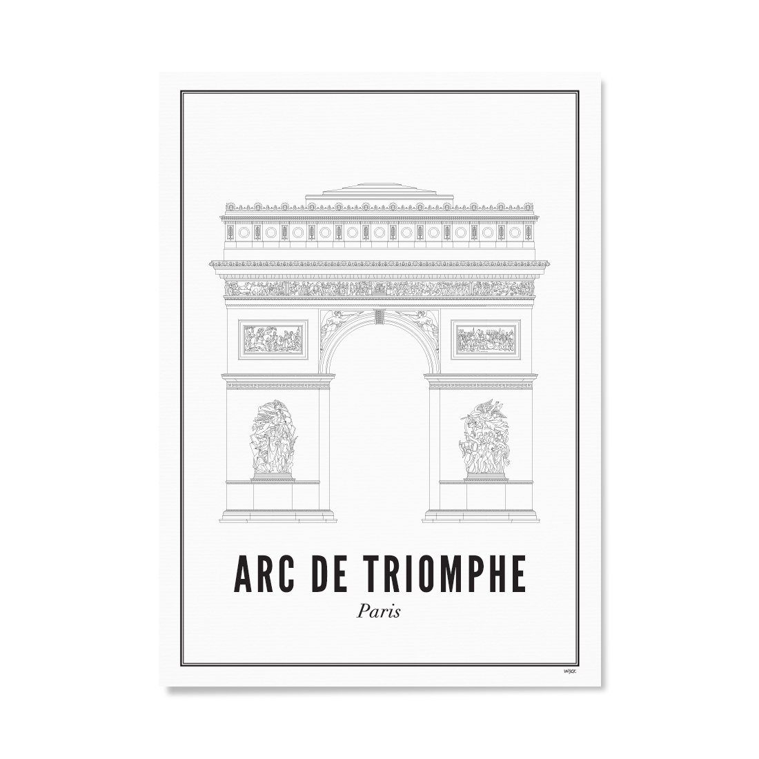 Poster von Paris - Arc de Triomphe | WIJCK.
